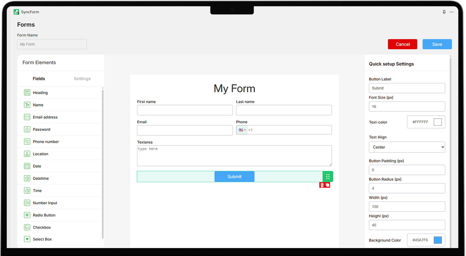 Customize the Form